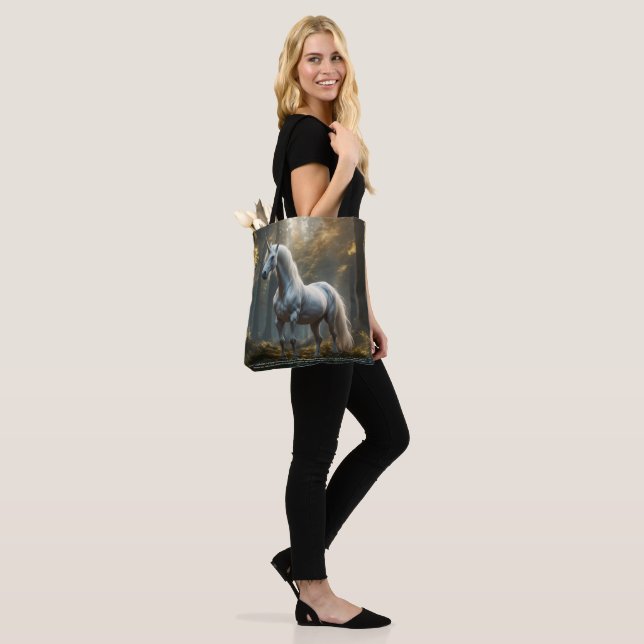 Unicorn Tote Bag Tygkasse (På modell)