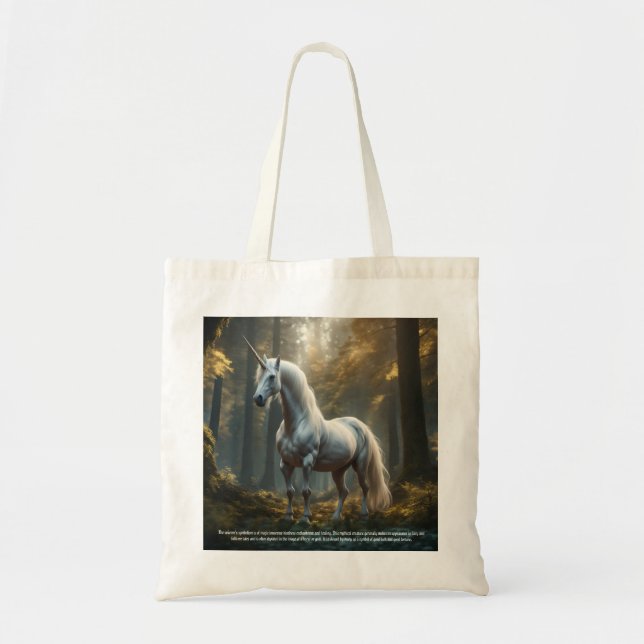 Unicorn Tote Bag Tygkasse (Framsidan)
