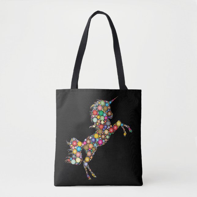Unicorn Tote Bag Tygkasse (Framsida)
