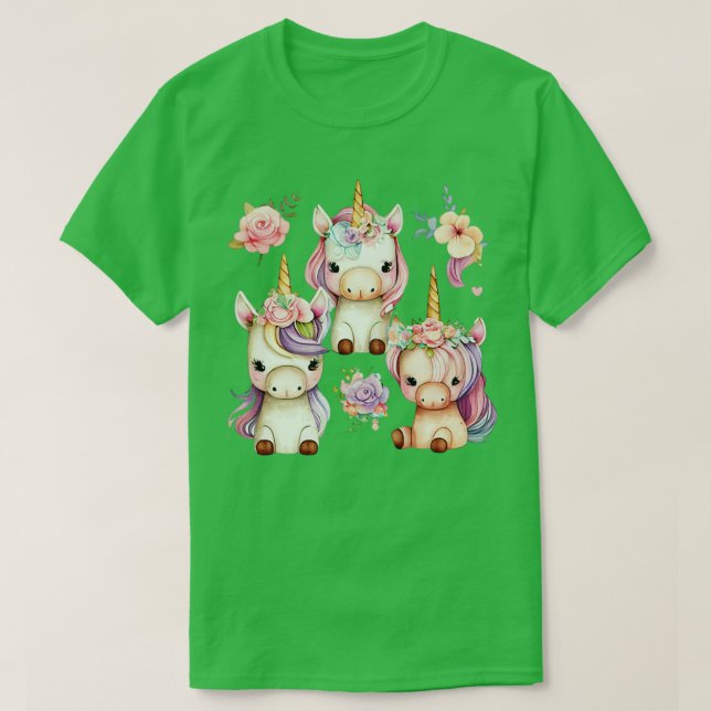 Unicorn Trio T Shirt (Design framsida)