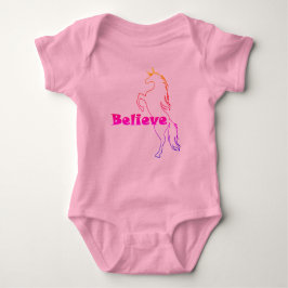 Unicorn Tro Design - Baby Jersey Bodykostym T Shirt
