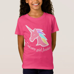 Unicorn tror på rosa personlig Flicka t-shirt