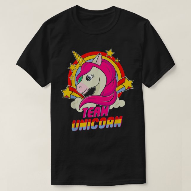 Unicorn Tshirt Pony Girly Birthday Girls T Shirt (Design framsida)