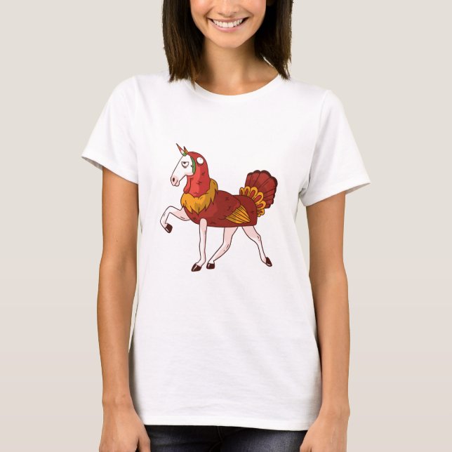 Unicorn Turkey Costume T Shirt (Framsida)