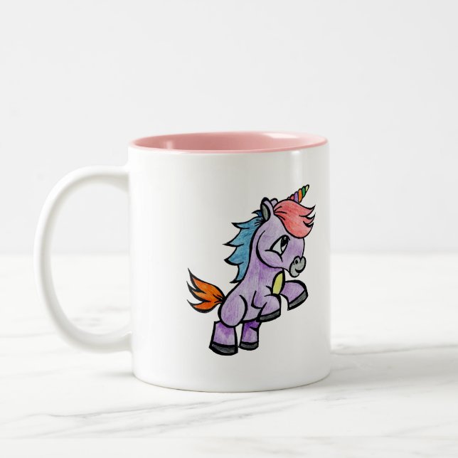 Unicorn Två-Tonad Mugg (Vänster)
