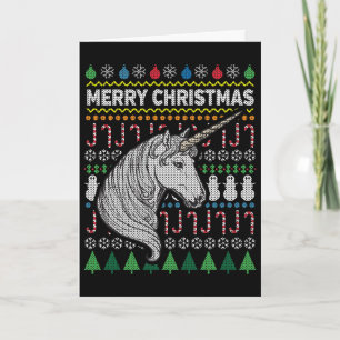 Unicorn Uggla Jul Sweater Wildlife Series Helgkort