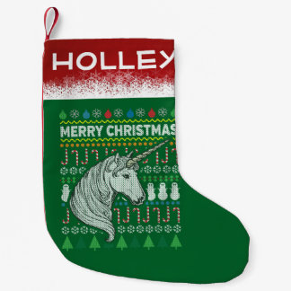Unicorn Ugly jul Sweater Wildlife Series Liten Julstrumpa