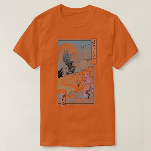 Unicorn Ukiyoe T Shirt (Design framsida)