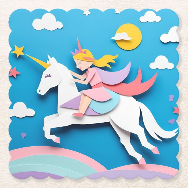 Unicorn Underlägg Papper (Framsida)