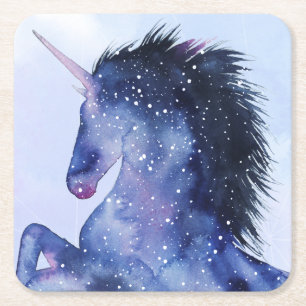 Unicorn Universe - Cosmic Underlägg Papper Kvadrat