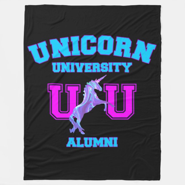 Unicorn Universiteten Fleecefilt (Framsidan)