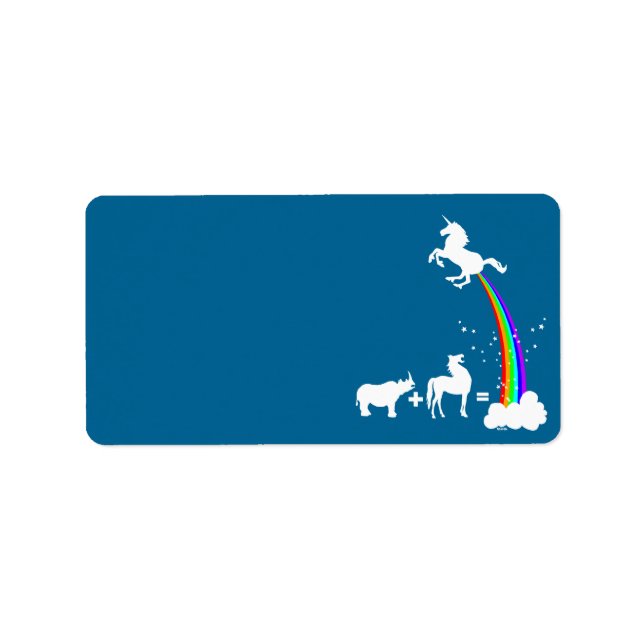Unicorn ursprung adressetikett (Framsidan)