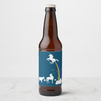 Unicorn ursprung ölflaska etikett