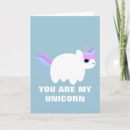 Unicorn Valentindagen Helgkort