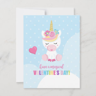Unicorn Valentine Day Card Julkort