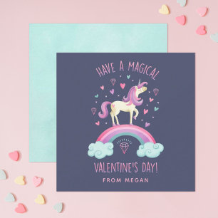 Unicorn Valentines day Greeting Card Anteckningskort