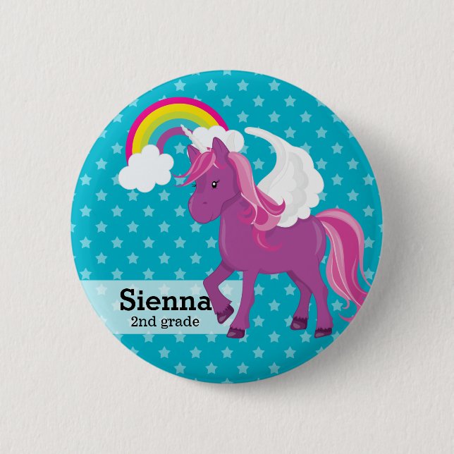 Unicorn * Välj bakgrund färg Knapp (Framsida)
