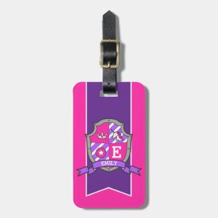Unicorn vapensköld personlig namn och adress bagagebricka