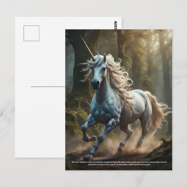 Unicorn Vykort (Fram/baksida)