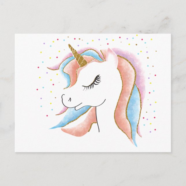Unicorn Vykort (Framsida)