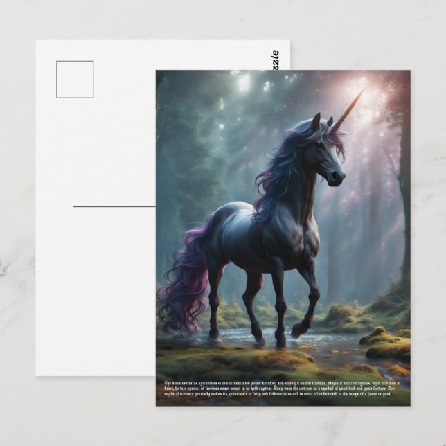 Unicorn Vykort (Fram/baksida)