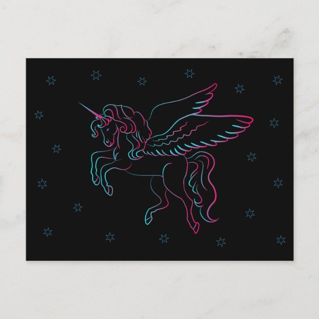 Unicorn-vykort Vykort (Framsida)