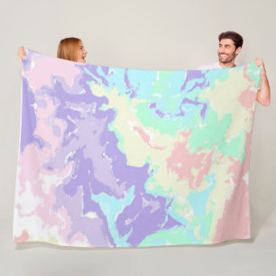 Unicorn Watercolor Pastels Fleecefilt