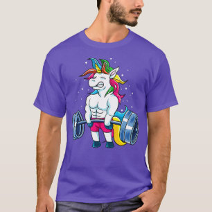 Unicorn Weightlift Deadlift Fitness Gym Women T Shirt