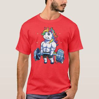Unicorn Weightlift T Deadlift Fitness Gym Wome Shirt