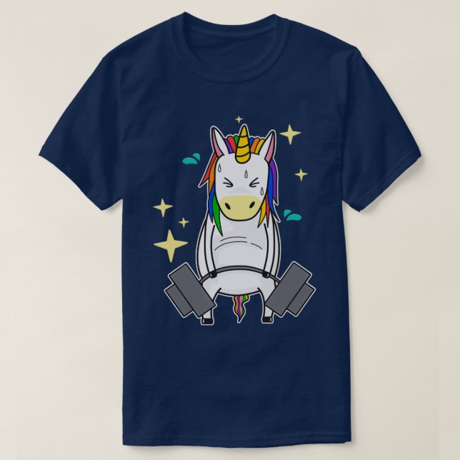 Unicorn Weightlyftande Essential T Shirt (Design framsida)
