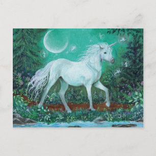 Unicorn Whispering Gräs Vykort