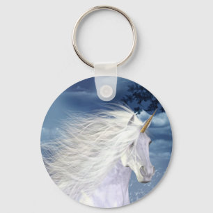 Unicorn White Beauty Nyckelring