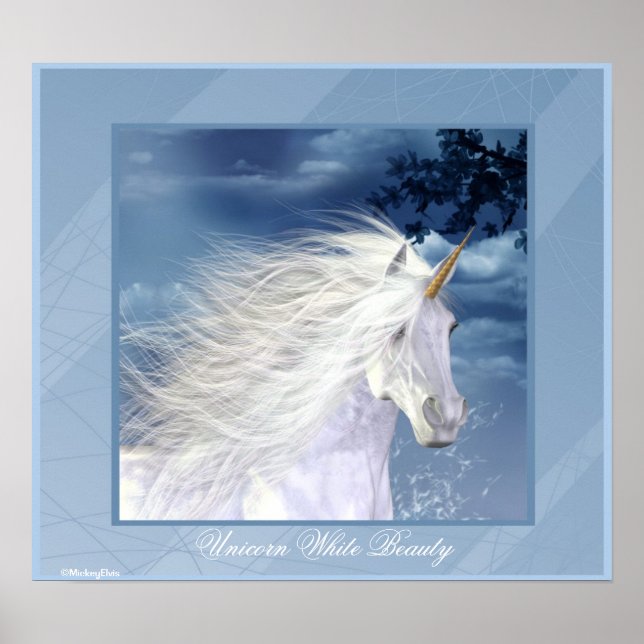 Unicorn White Beauty Poster (Framsidan)