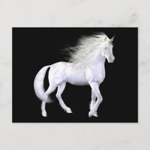 Unicorn White Beauty-vykort Vykort