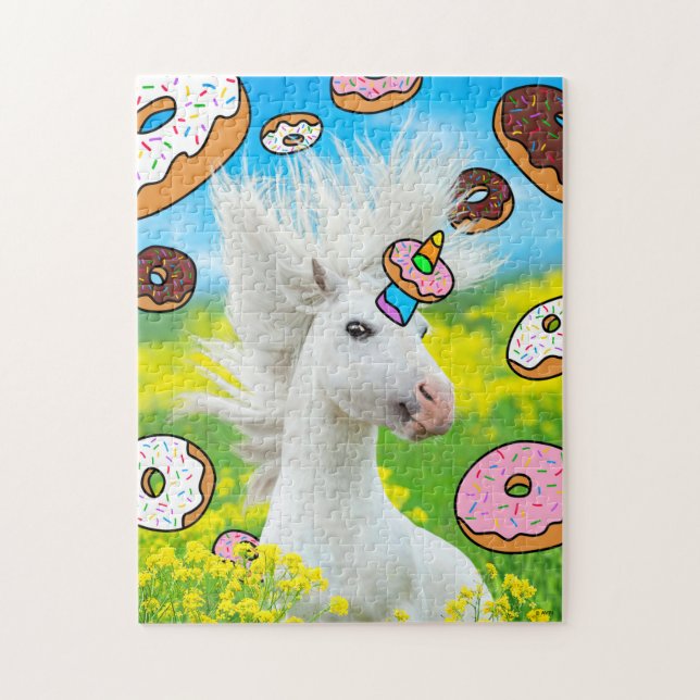 Unicorn with Donuts Pussel (Vertikal)