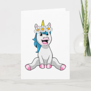 Unicorn with Flowers Daisy Kort