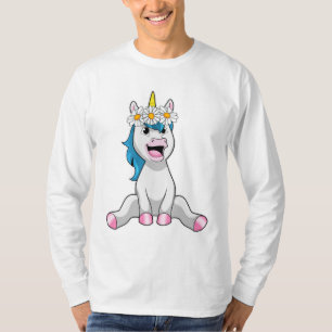 Unicorn with Flowers Daisy T Shirt