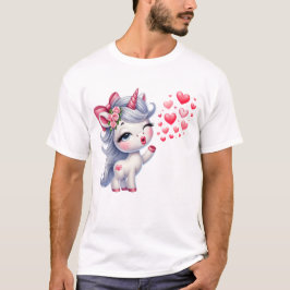 Unicorn with Hearts – Kawaii Love Unicorn T Shirt