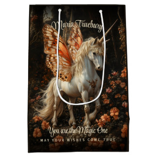 Unicorn with Orange Butterfly Vingar Encouragement