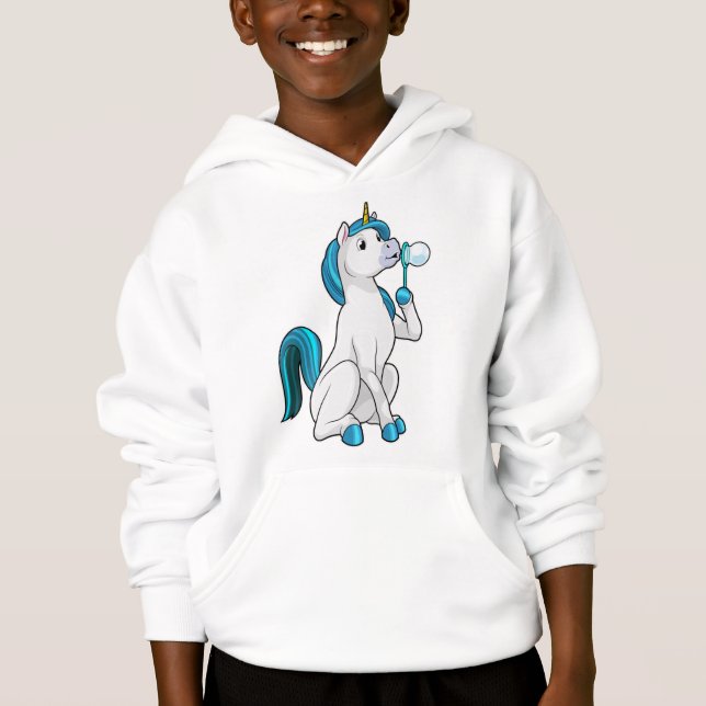 Unicorn with Soap bubbles T Shirt (Framsida)