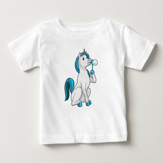 Unicorn with Soap bubbles T Shirt (Framsida)