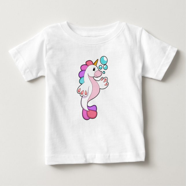 Unicorn with Water bubbles.PNG T Shirt (Framsida)