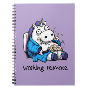 Unicorn Working Remote Anteckningsbok
