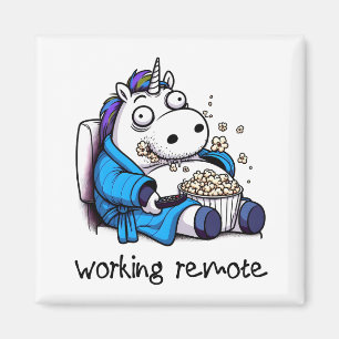 Unicorn Working Remote Magnet