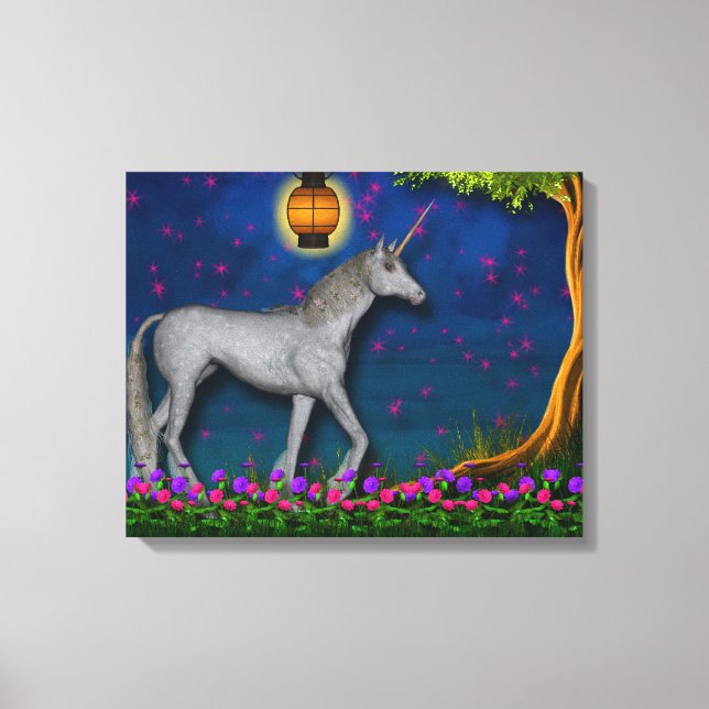 Unicorn World Wrapped Canvas (Framsida)