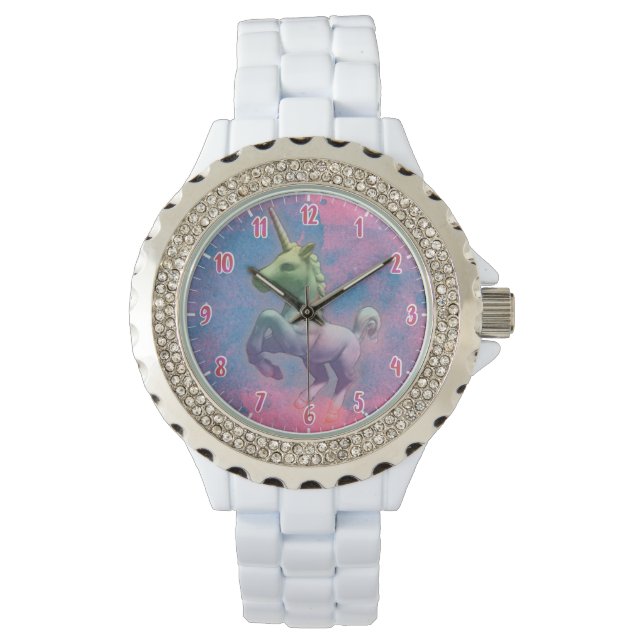 Unicorn Wrist Watch (Rosa) Armbandsur (Framsida)