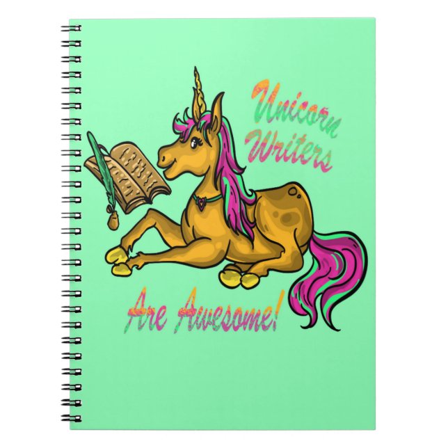 Unicorn Writer är Fantastisk Anteckningsbok (Framsidan)