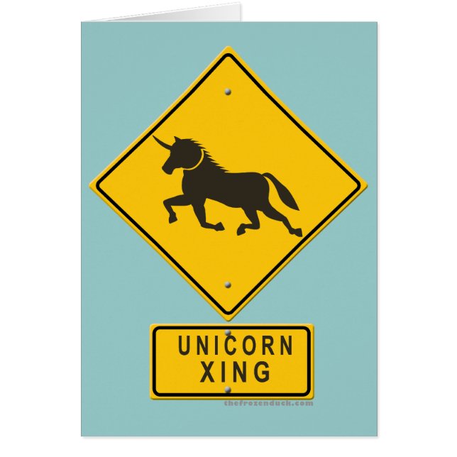 Unicorn XING Hälsningskort (Framsidan)
