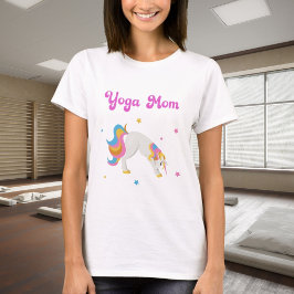 Unicorn yoga gör söt yoga mamma t shirt