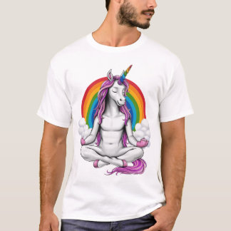 Unicorn Yoga Meditation T Shirt